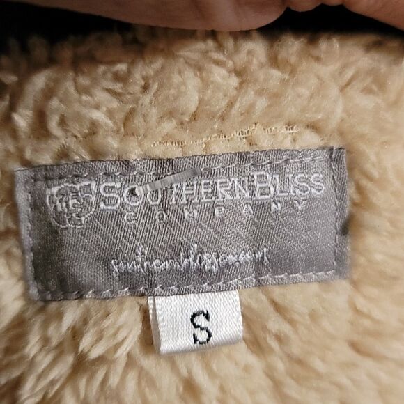 Southern Bliss Sherpa Style Jacket Vest Size S - Picture 6 of 8